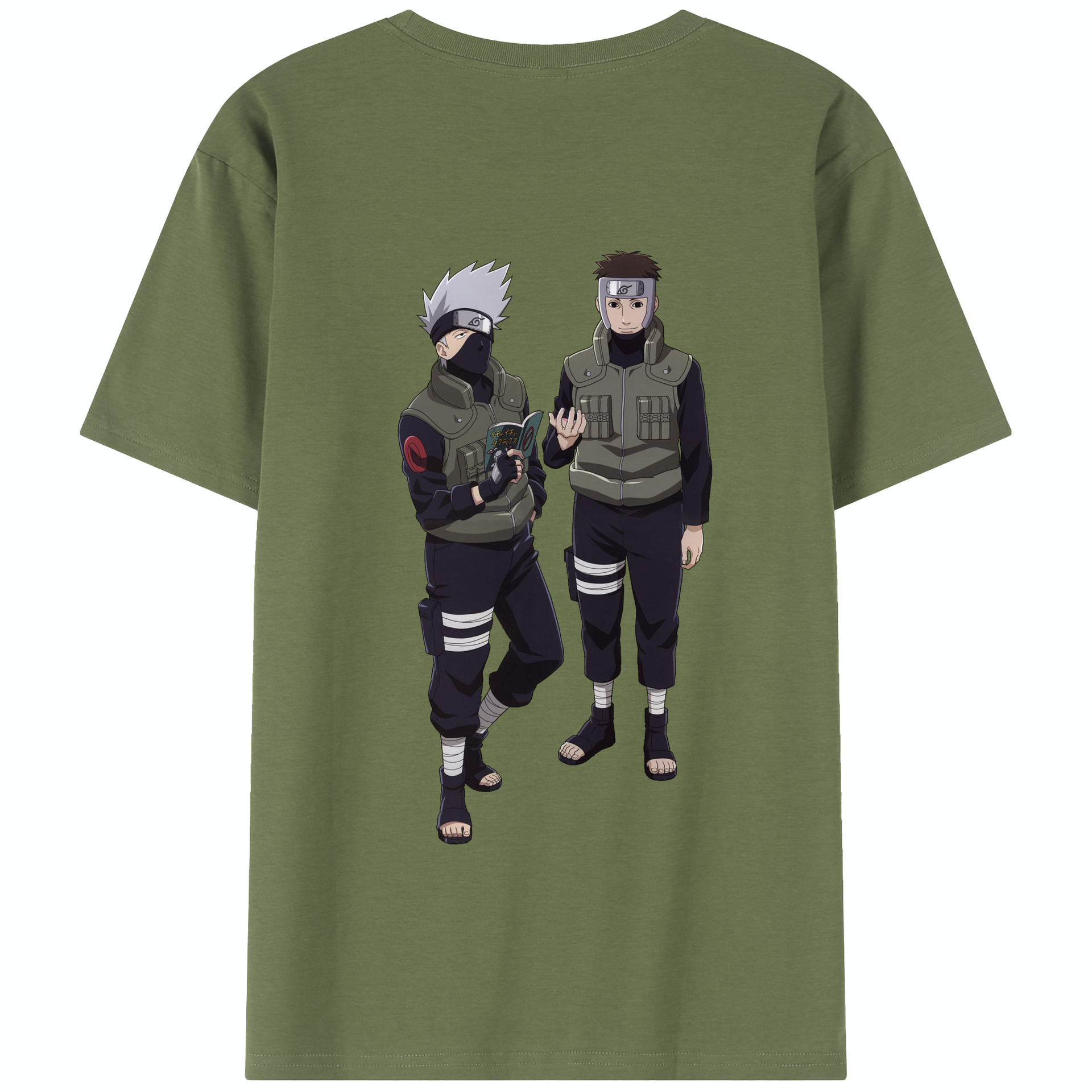 （画像用） NARUTO -ナルト- はたけ カカシ Hatake Kakashi 綿100％半袖Tシャツ（背面プリント）